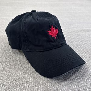 Canada Red Maple Leaf Black Hat Baseball Cap Strapback Dad Hat Slideback OS